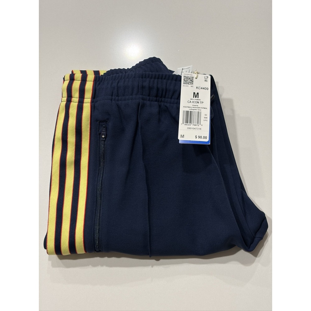 adidas CA ICON TP Mens M Collegiate Navy Track Pants Slim Fit Soccer KC4409 - Picture 13 of 14
